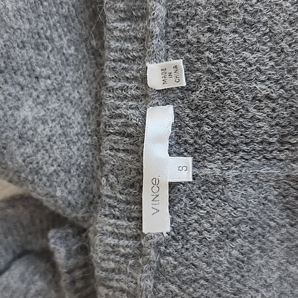 Vince Alpaca Wool Shrug Grey Size S - Picture 9 of 10